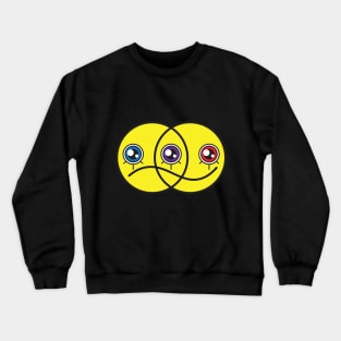 sad and happy emotion Crewneck Sweatshirt